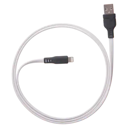 Front. Ventev - Flat USB-A to Apple Lightning High Speed Tangle-Free 6 Foot Cable - White.