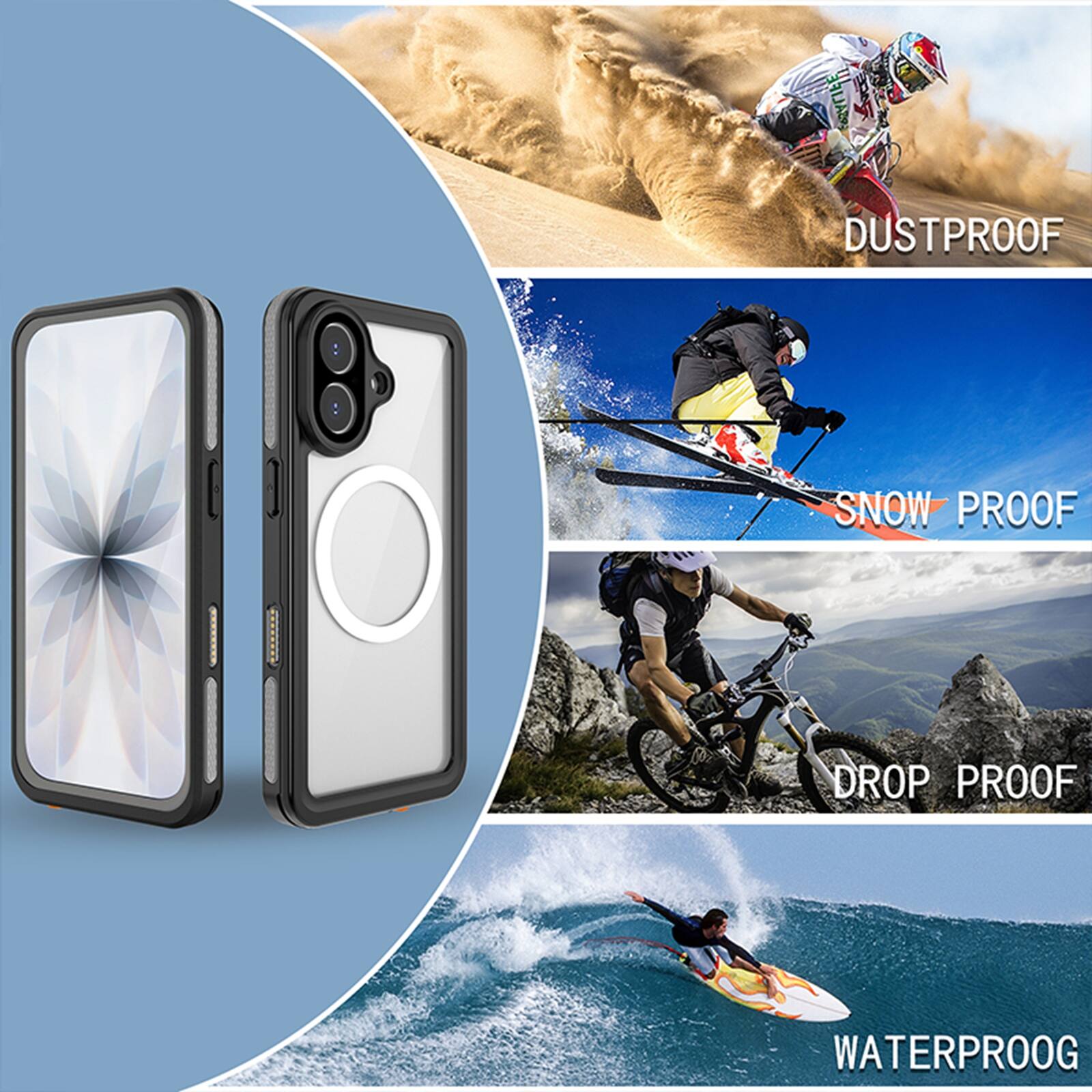 DUSTPROOF SNOW PROOF DROP PROOF WATERPROOF