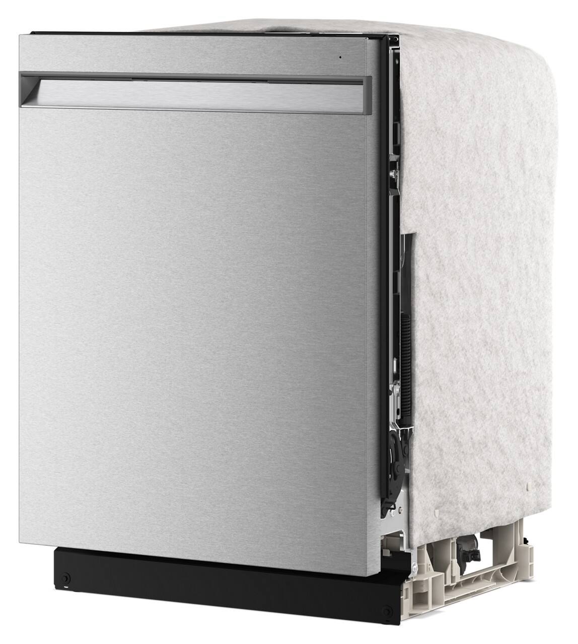 Left. KitchenAid - 24" Top Control Built-In Stainless Steel Tub Dishwasher with Third Rack, ProDry System and 44 dBA - Stainless Steel.