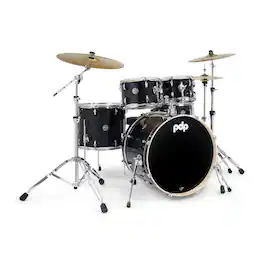 Pacific Drums and Percussion - PDP Mainstage 5-Piece Complete Drum Kit with Hardware (Black Sparkle)