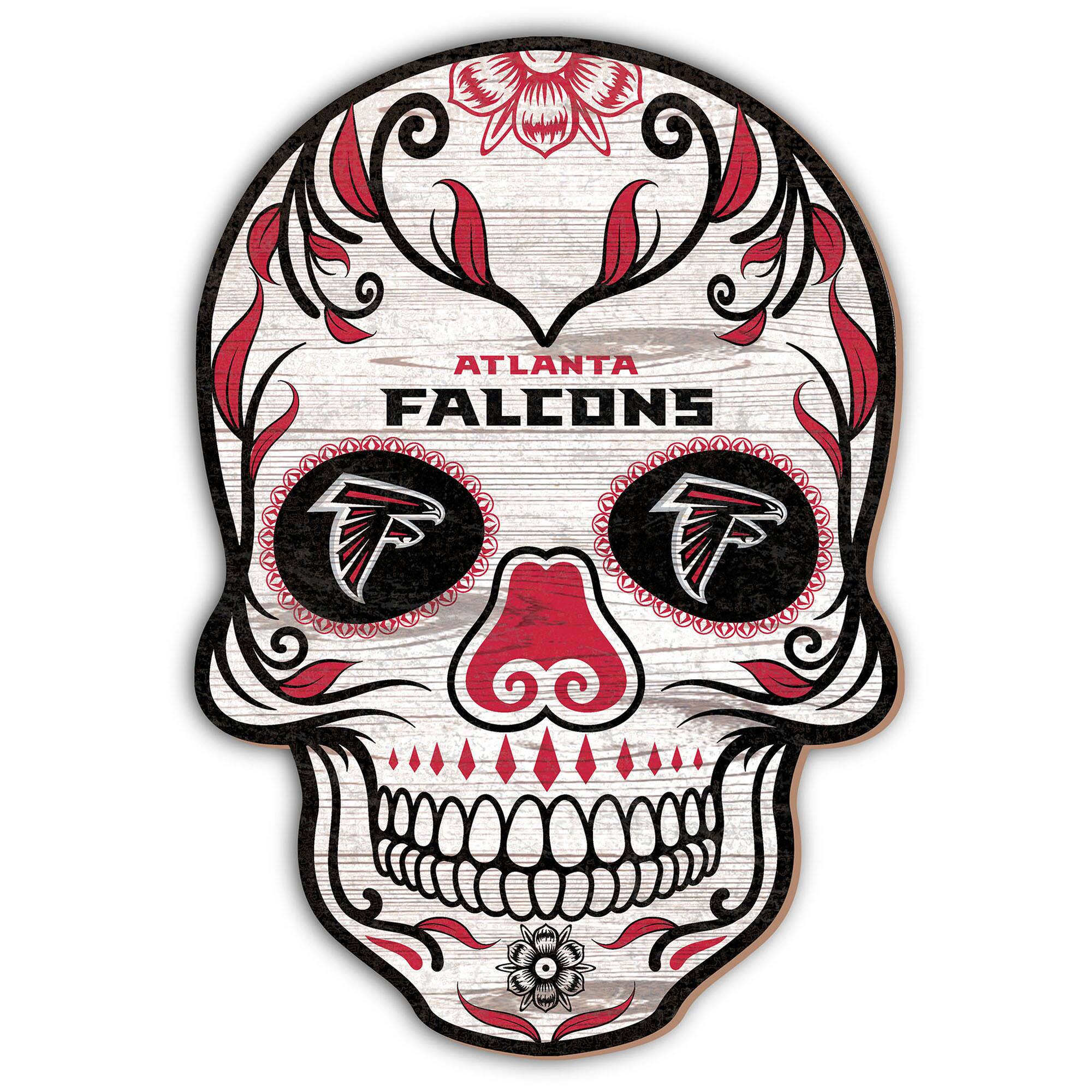Atlanta Falcons 12'' Sugar Skull Sign