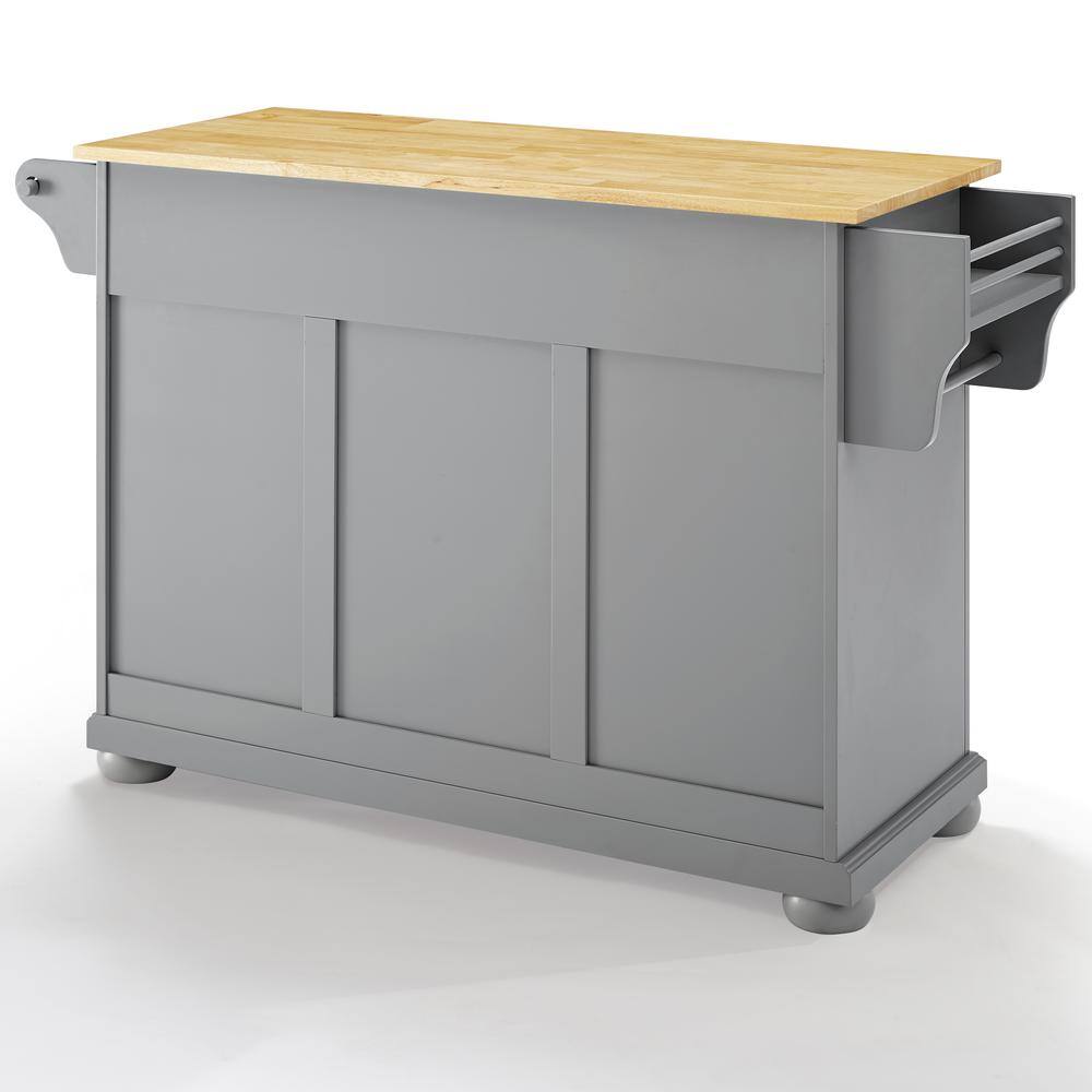 Alt View 1. Crosley Furniture - Alexandria Wood Top Kitchen Island/Cart - Gray.