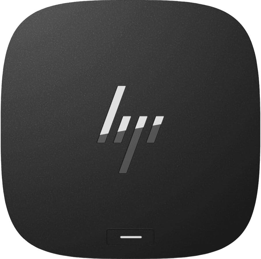 Alt View 1. HP - Thunderbolt 4 Dock 120W G4, 13-in-1 USB-C Dock, 100W Charging, HDMI, 2 DisplayPort, Ethernet port for Laptop, Mac, PC - Black.