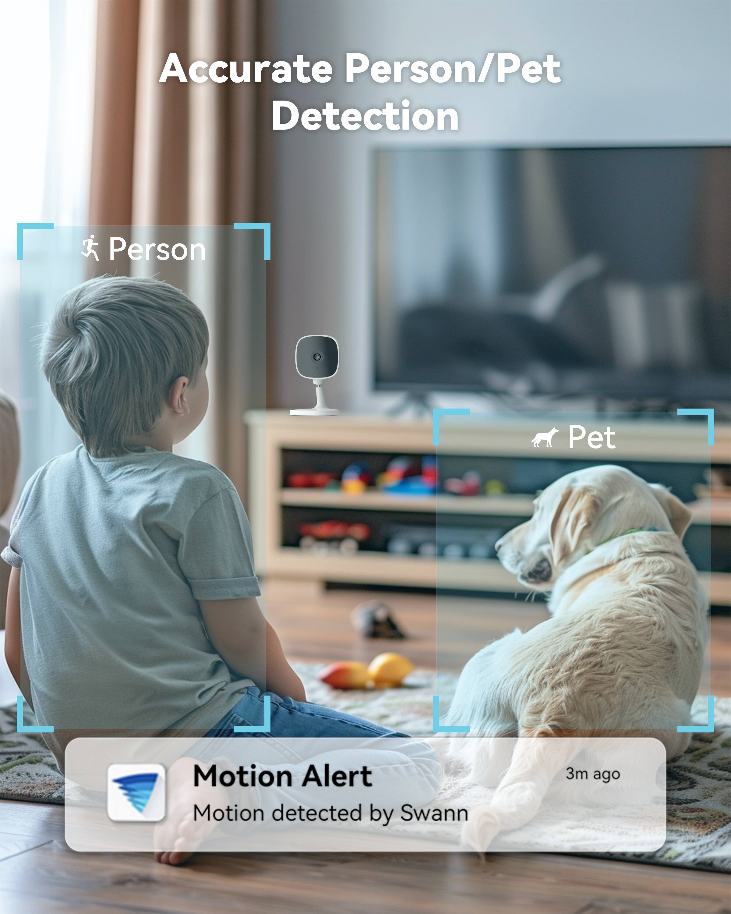 Accurate Person/Pet Detection: Motion Alert: Motion detected by Swann 3m ago