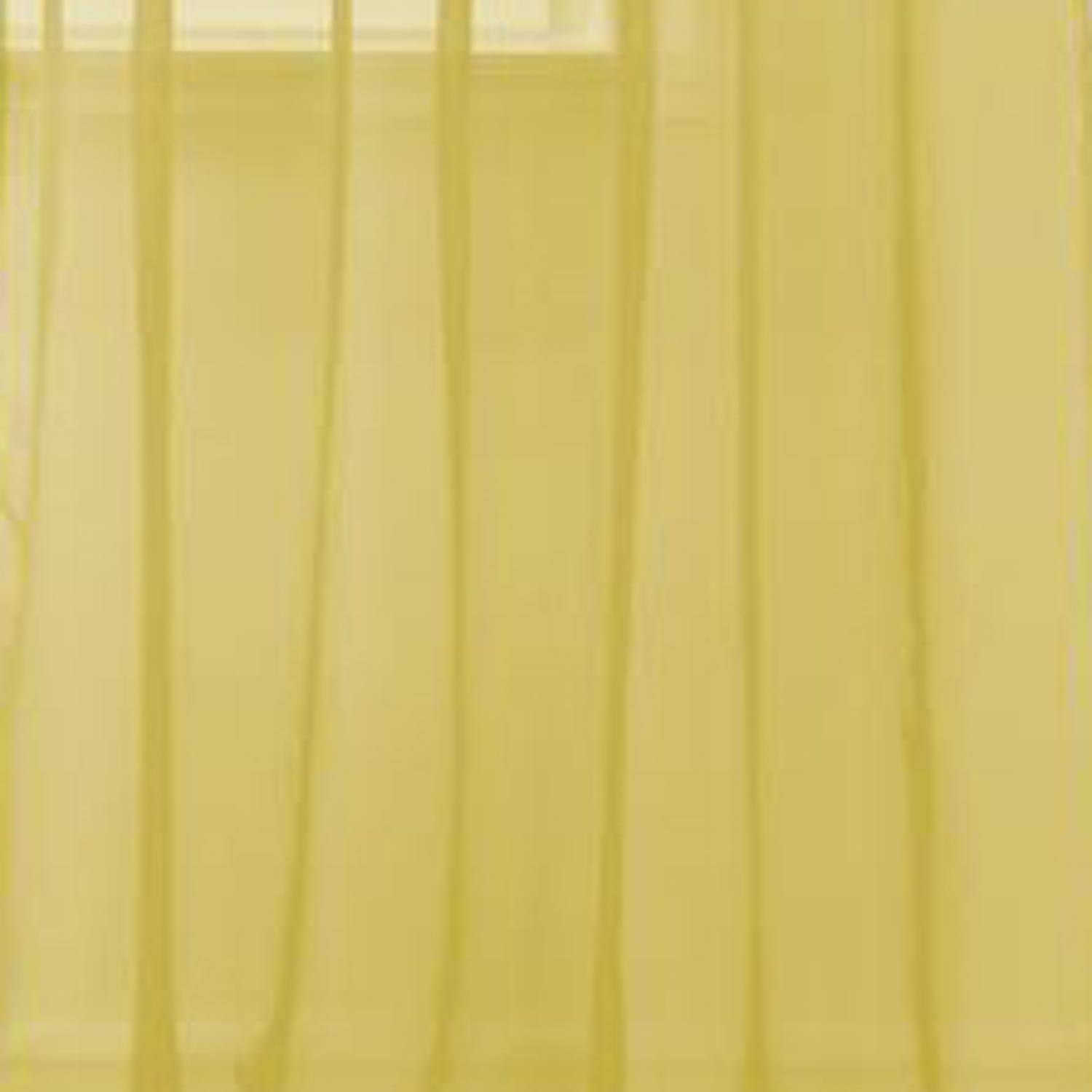 Left. RT Designers Collection - RT Designers Collection Cara One Sheer Grommet Light Filtering Curtain Panel 54" x 90" Neon Yellow - Neon yellow.