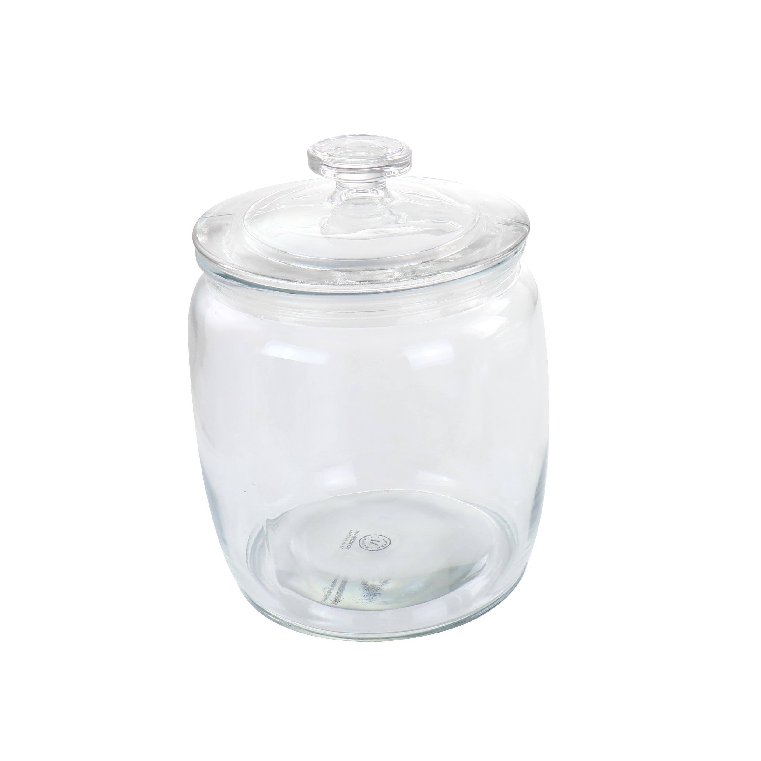 Angle. Martha Stewart - Martha Stewart Mayberry Canister 4 Piece 2.1 and 1 Quart Glass Canister Set - Clear.