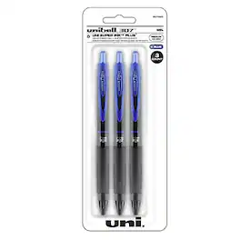 uni-ball - uniball 307 Retractable Gel Pens, Medium Point, 0.7mm, Blue Ink, 3/Pack (1927593)