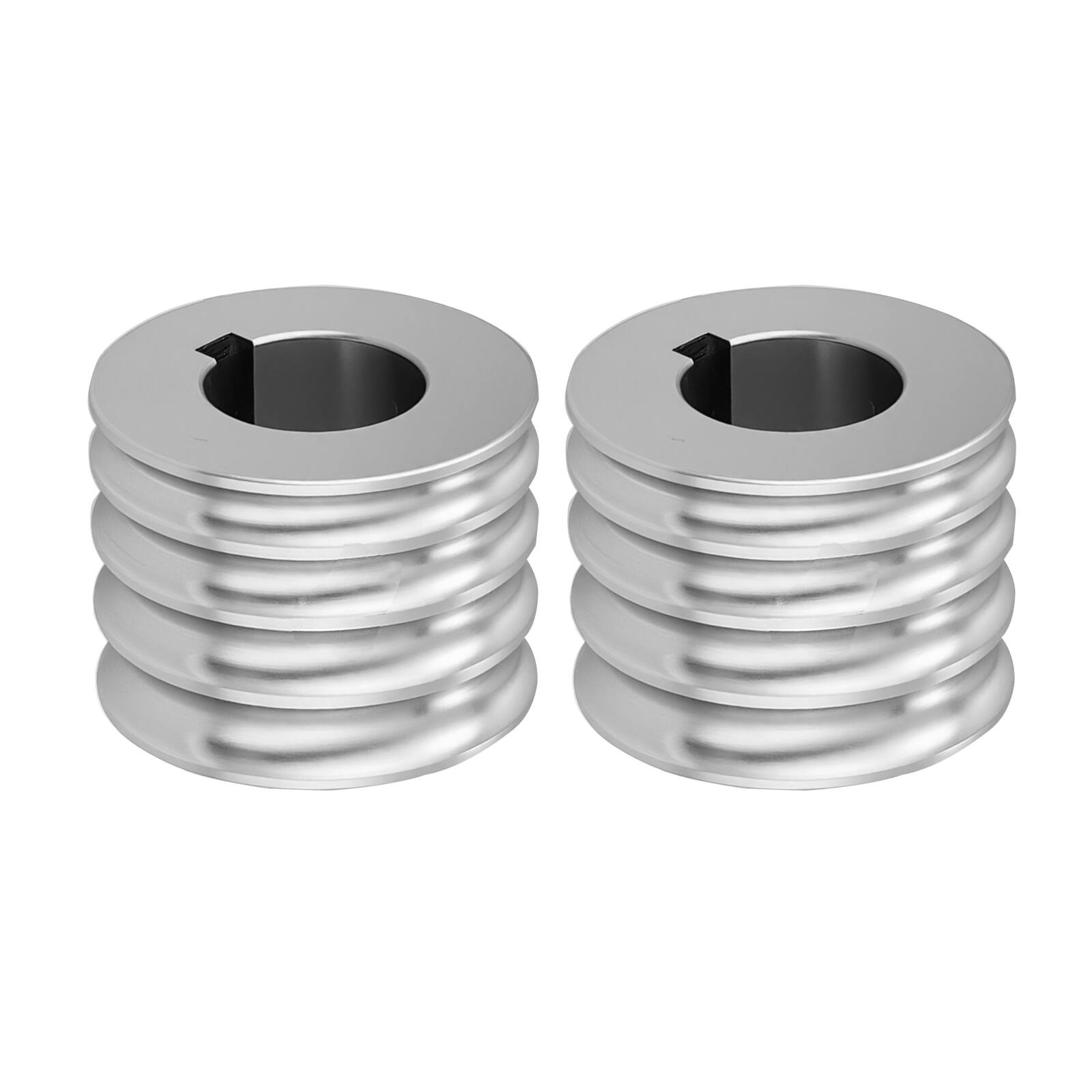Alt View 5. VEVOR - Replacement Roller for Rolling Mill 4 Sizes Grooves 2 Round Rollers,Jewelry DIY Tool Accessory Parts,Premium Alloy Steel - Silver.
