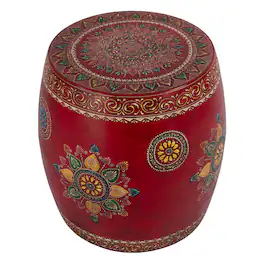 Butler Specialty - Imani 17" W Round Iron Drum Side Table - Red