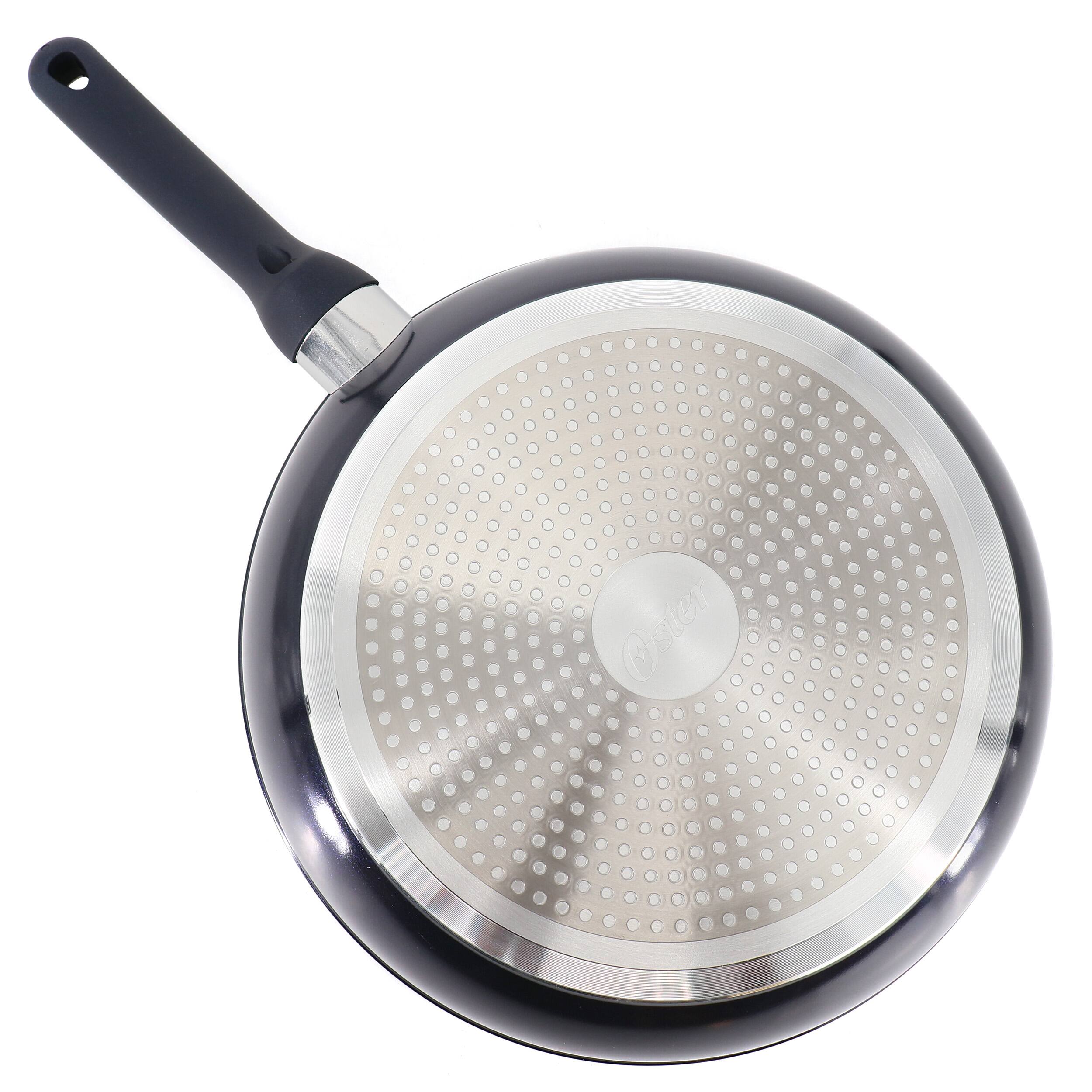 Alt View 4. Oster - Oster Hawke 12 Inch Ceramic Nonstick Aluminum Frying Pan in Dark Blue - Dark Blue.