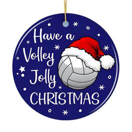 OrnamentallyYou - Have a Volley Jolly Christmas Volleyball Ornament - Multi-colored
