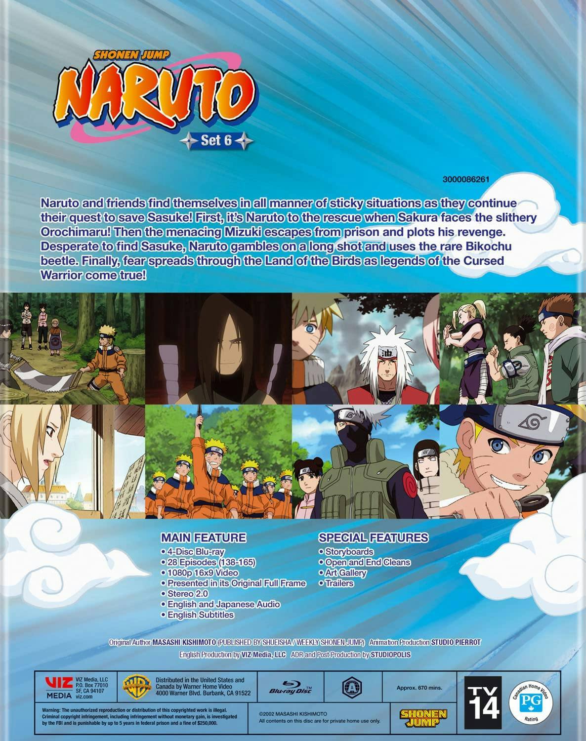 Back. Naruto - Set 6 (Box Set) [Blu-ray].