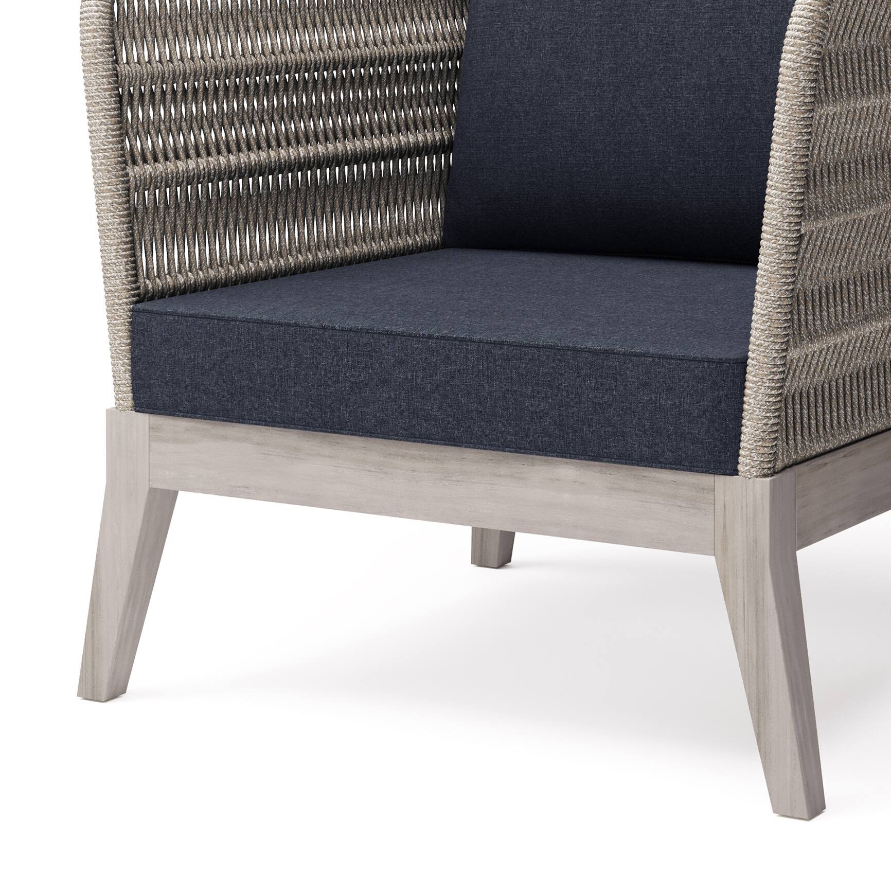Alt View 16. Simpli Home - Santiago Outdoor Conversation Chair - Slate Grey.