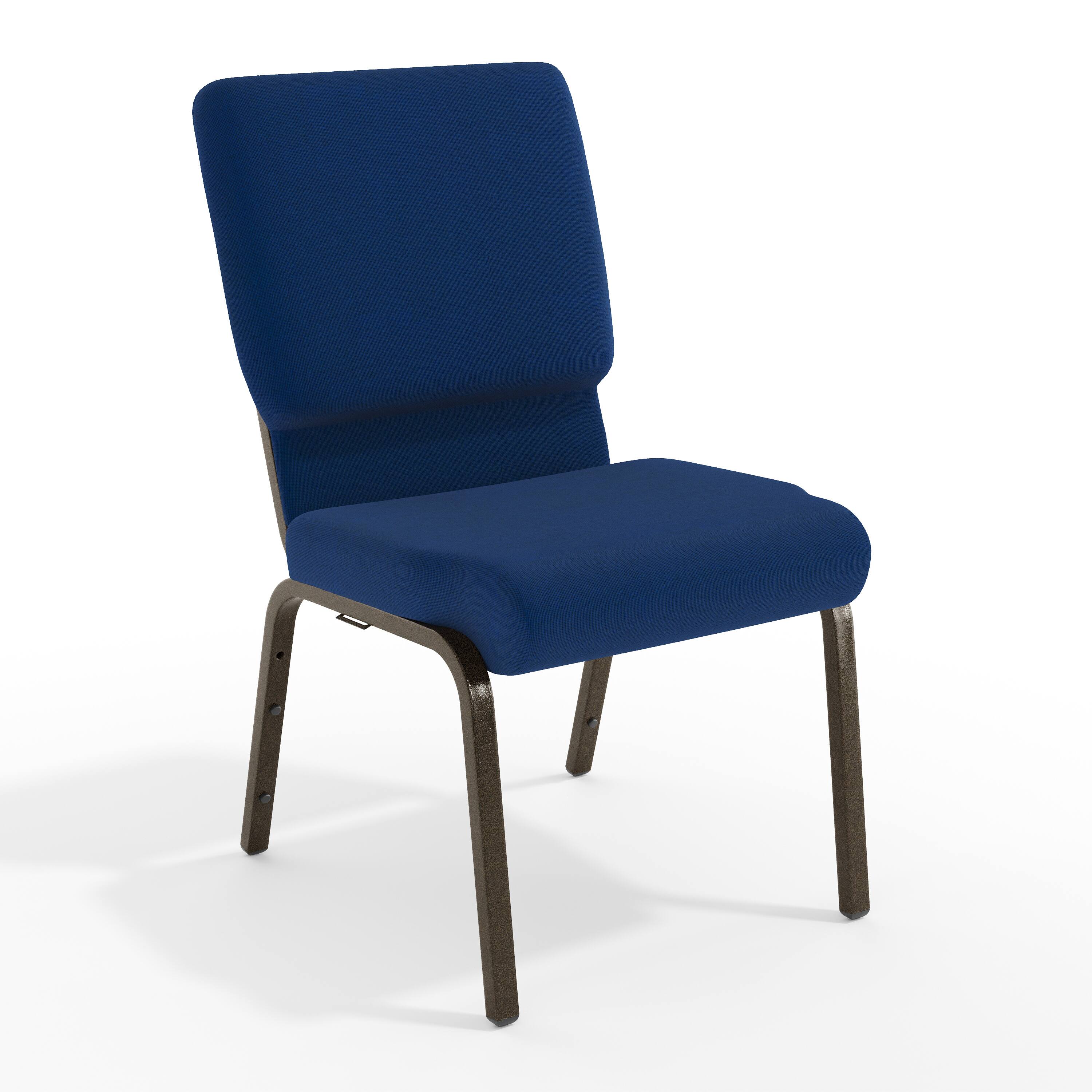Navy Blue Fabric/Gold Vein Frame