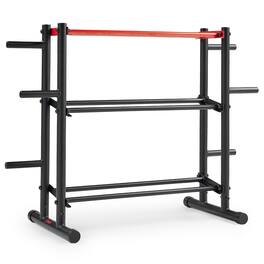 Sunny Health & Fitness - Sunny Strength™ 3-Tier Weights Storage Rack - Gray