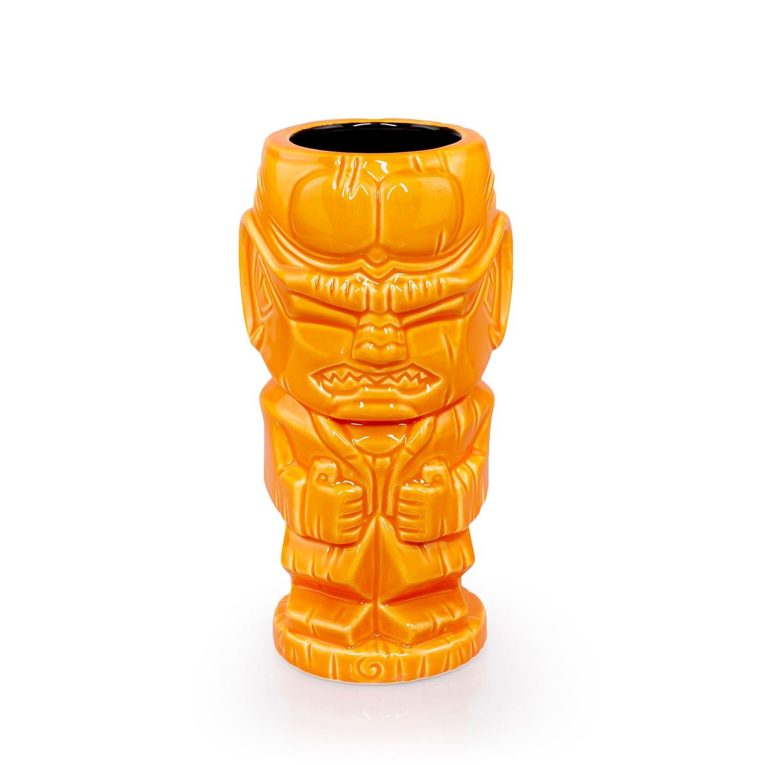 Front. Star Wars - Geeki Tikis Star Trek: The Next Generation Ferengi Ceramic Mug | Holds 14 Ounces - Orange.