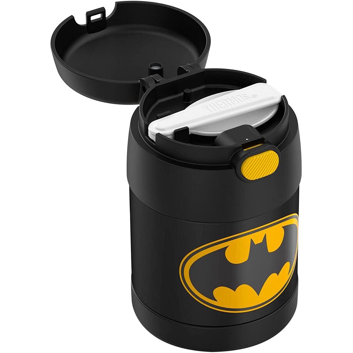 Alt View 1. Thermos - Thermos 10 oz. Kid's Funtainer Insulated Stainless Food Jar - Batman - Batman.