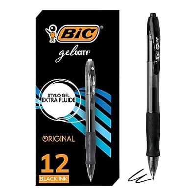 BIC America - BIC Gel-ocity Original Retractable Gel Pens, Medium Point, 0.7mm, Black Ink, Dozen (31563) price history on PriceWatchPro