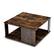 Front. Costway - 2-Tier Square Coffee Table W/Storage Industrial Center Table for Living Room - Brown.