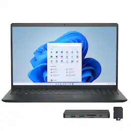 Dell - 15.6" FHD Touchscreen Laptop,Intel i7-1355U,32GB RAM,2TB SSD+288GB Dock Set,Backlit Keyboard,Win 11 - Black