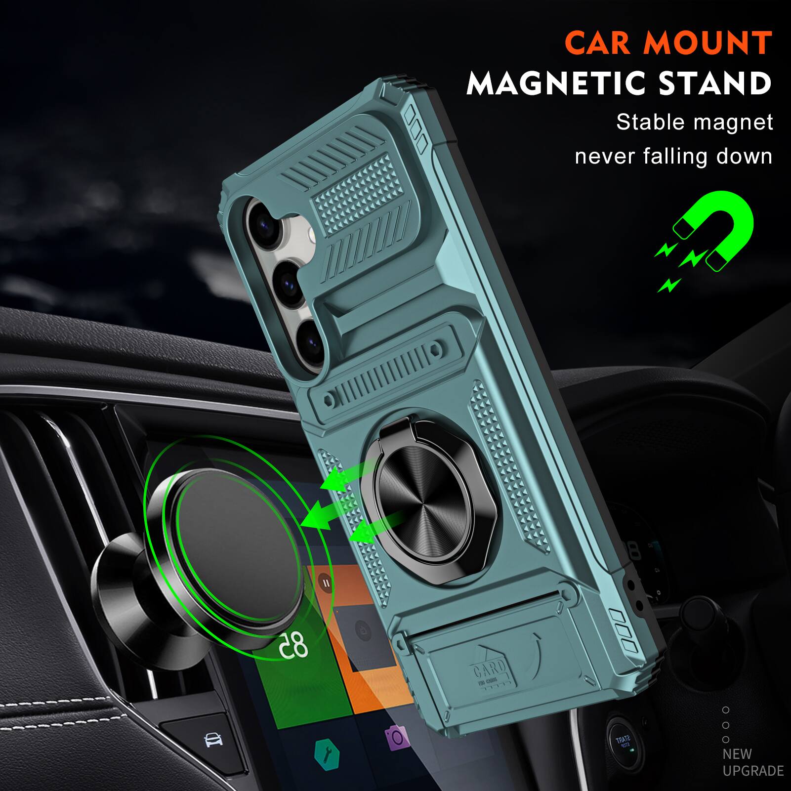 CAR MOUNT MAGNETIC STAND  
Stable magnet never falling down  
NEW UPGRADE