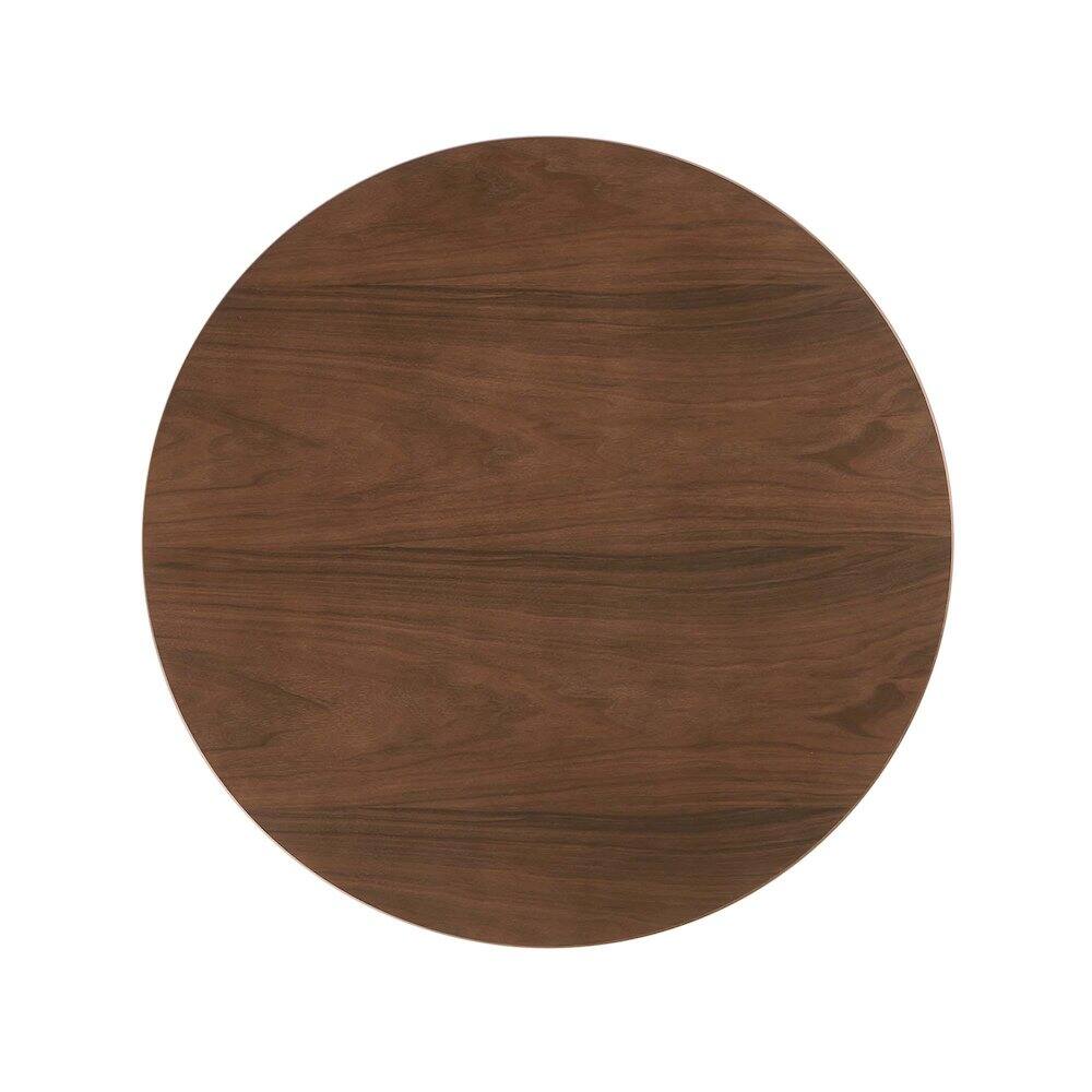 Back. Modway - Lippa 36" Round Wood Dining Table - Brown.