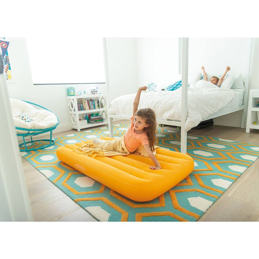 Intex Cozy Kidz Bright Fun Colored Inflatable Air Bed w/ Carry