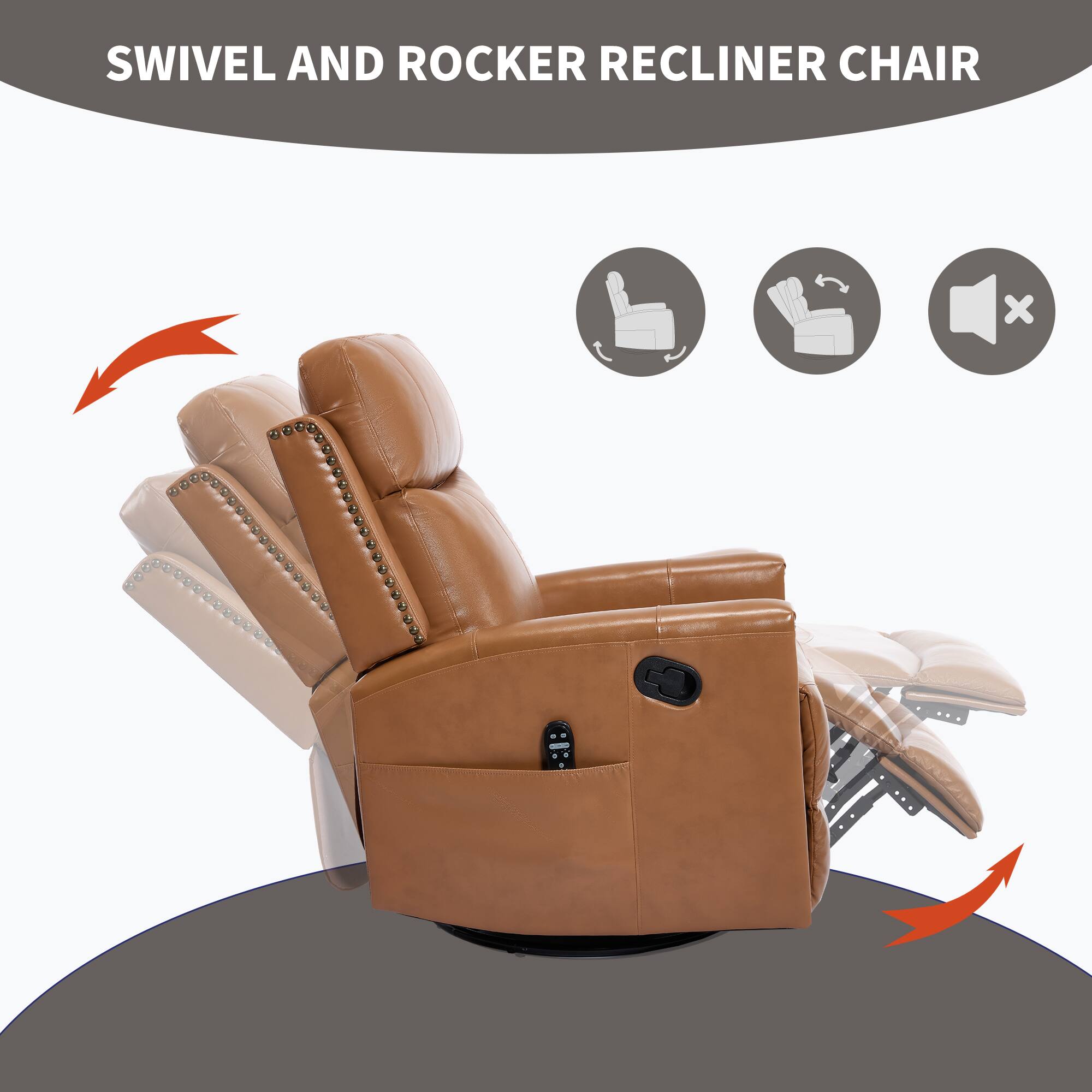 SWIVEL AND ROCKER RECLINER CHAIR