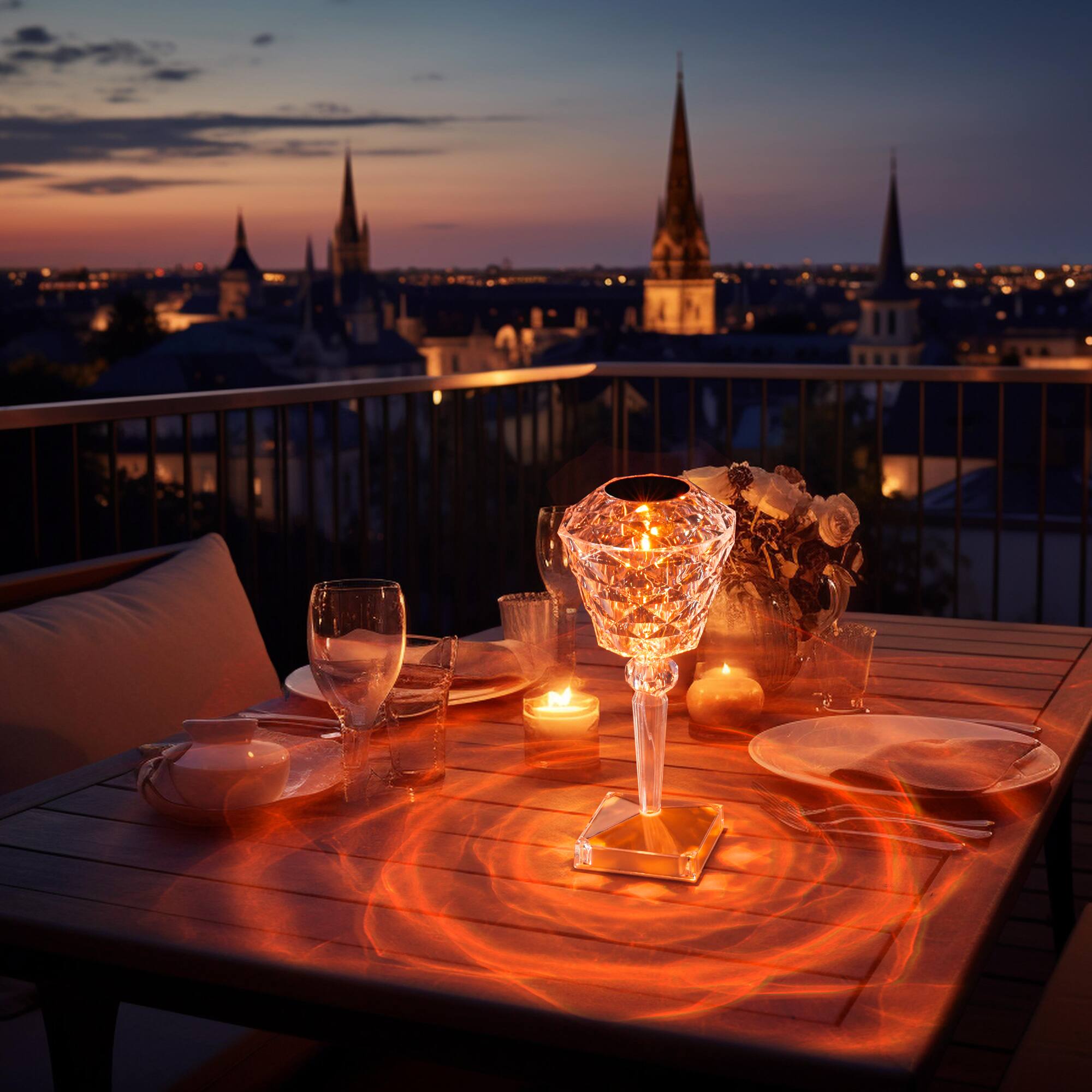 Left. Lamp Depot - 16 Color-changing LED Table Lamp.