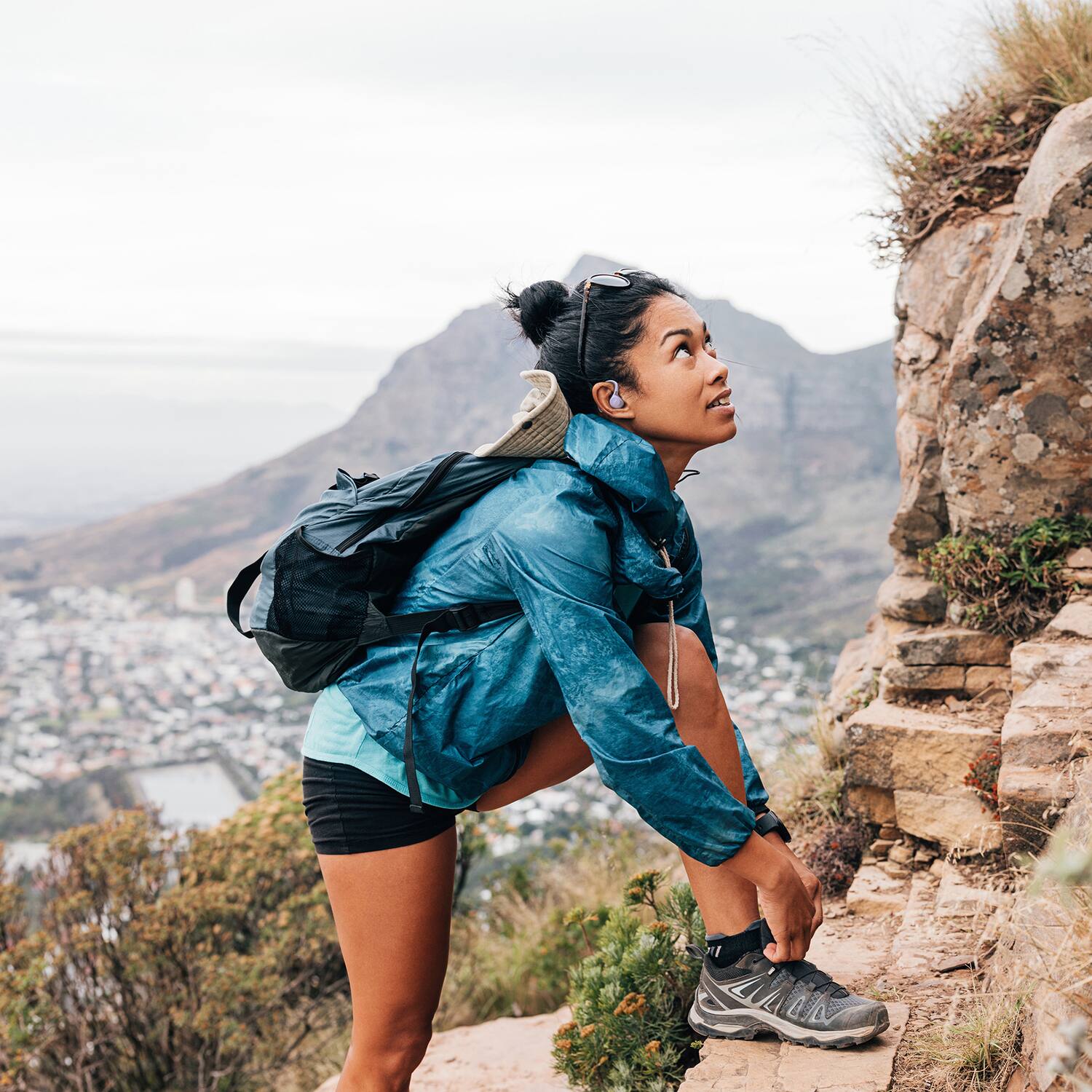 Angle. JVC - Jvc Sport Fitness Series Hook-style Bluetooth Earbuds With Microphone, Active Noise Canceling, True Wireless - Purple.