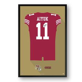 Sporticulture - Brandon Aiyuk San Francisco 49ers 14" x 20" Home Jersey Framed Art Print - Red