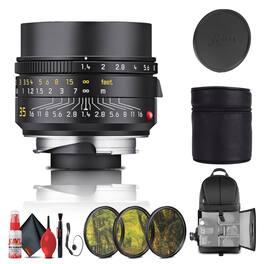 Leica - Summilux-M 35mm f/1.4 ASPH. Lens (Black) (11726) + Filter Kit + More - Black