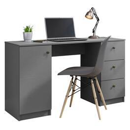 Madesa - Executive Computer Writing Desk 53 Inch with 3 Drawers and 1 Door - Gray