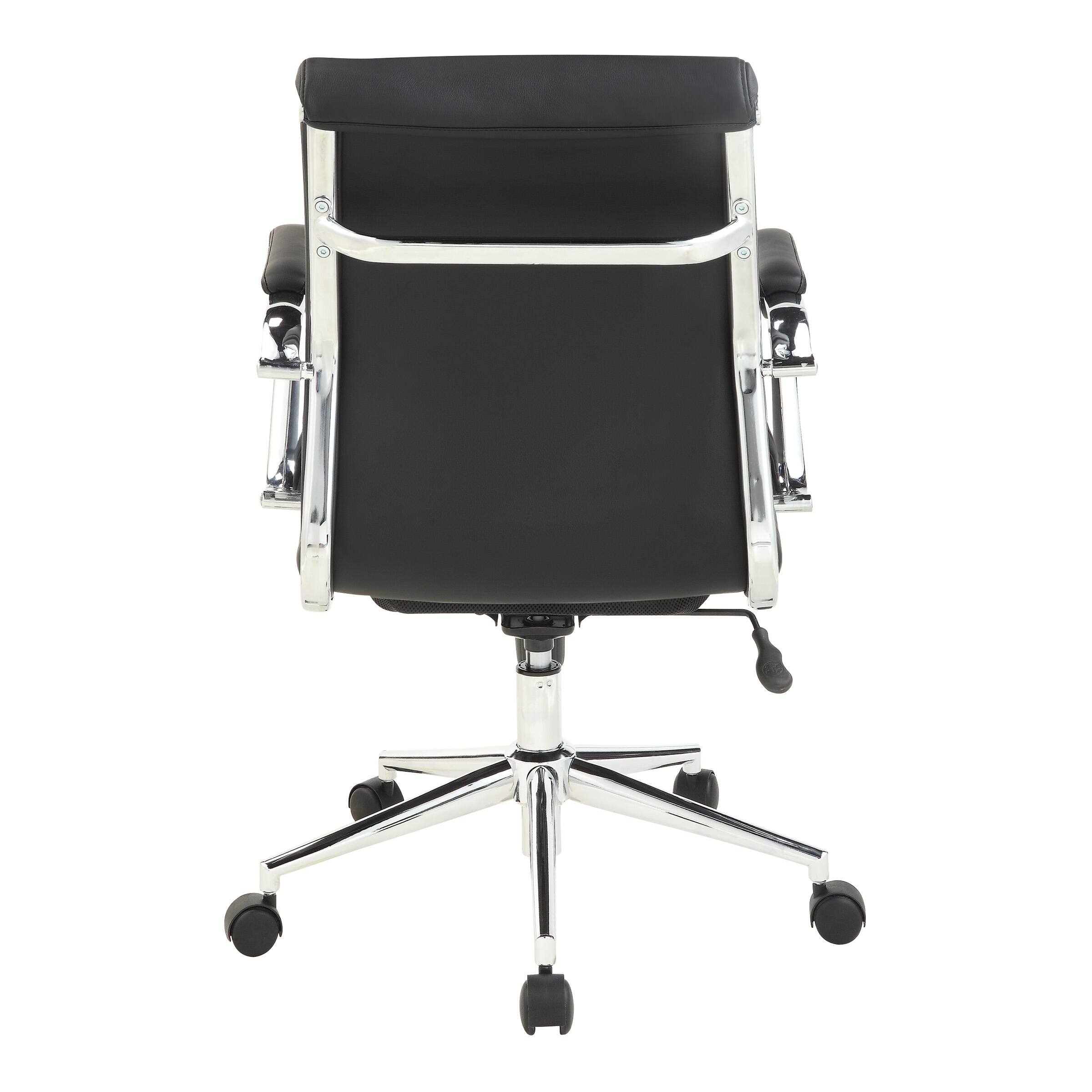 Alt View 13. Office Star Products - Mid Back Antimicrobial Fabric Chair - Dillon Steel.