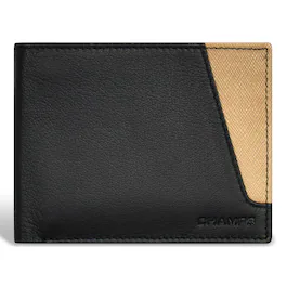 Champs - Iconic Collection Leather Center Wing Wallet - BlackIvory