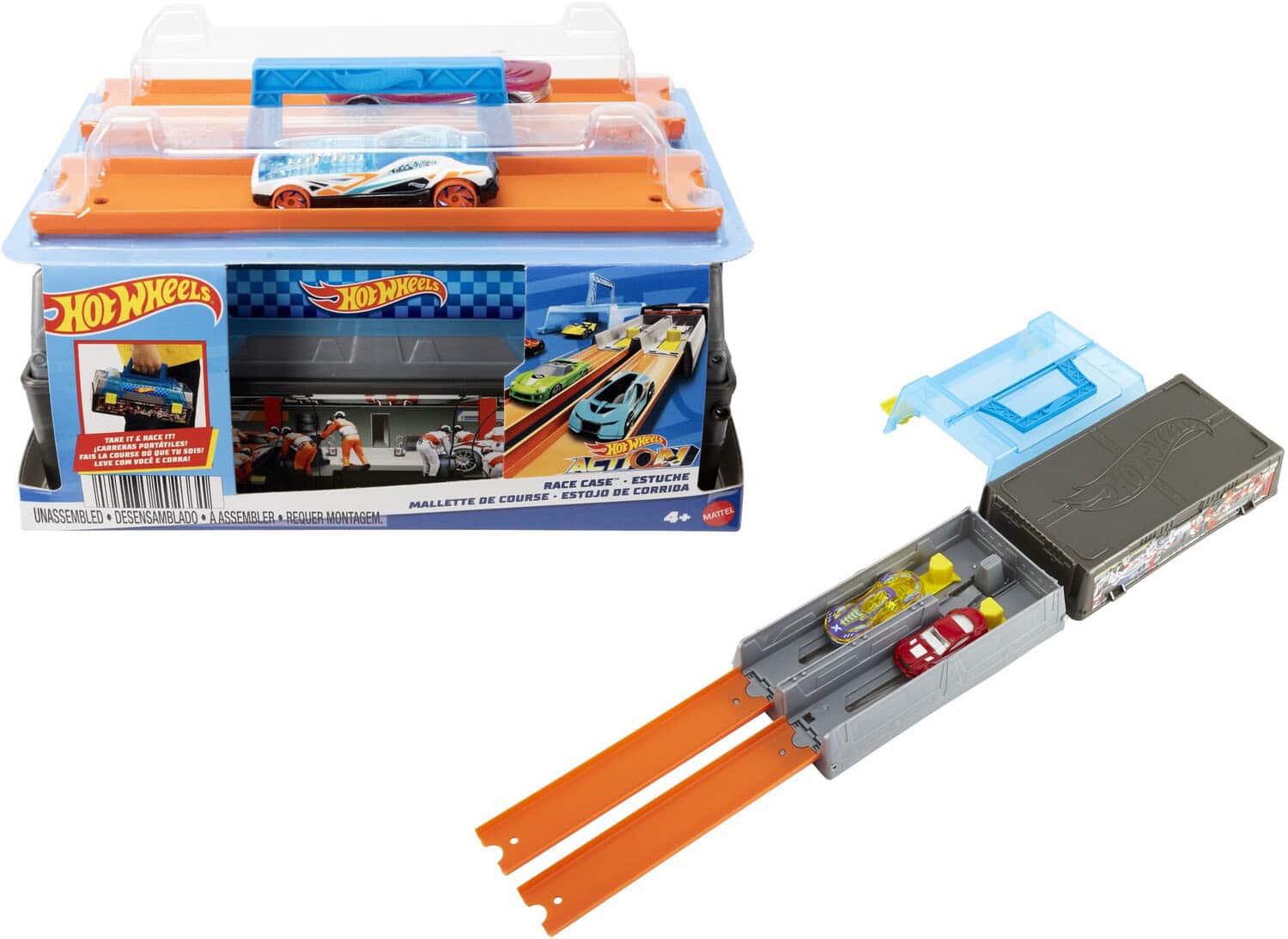 Mattel - Hot Wheels Action Race Case Track Set - Collectibles - Multicolor - Front_Zoom