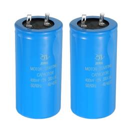 Unique Bargains - 2pcs Motor Start Capacitor, 400uf 300V CD60 Starting Running for AC/ Electric Motor