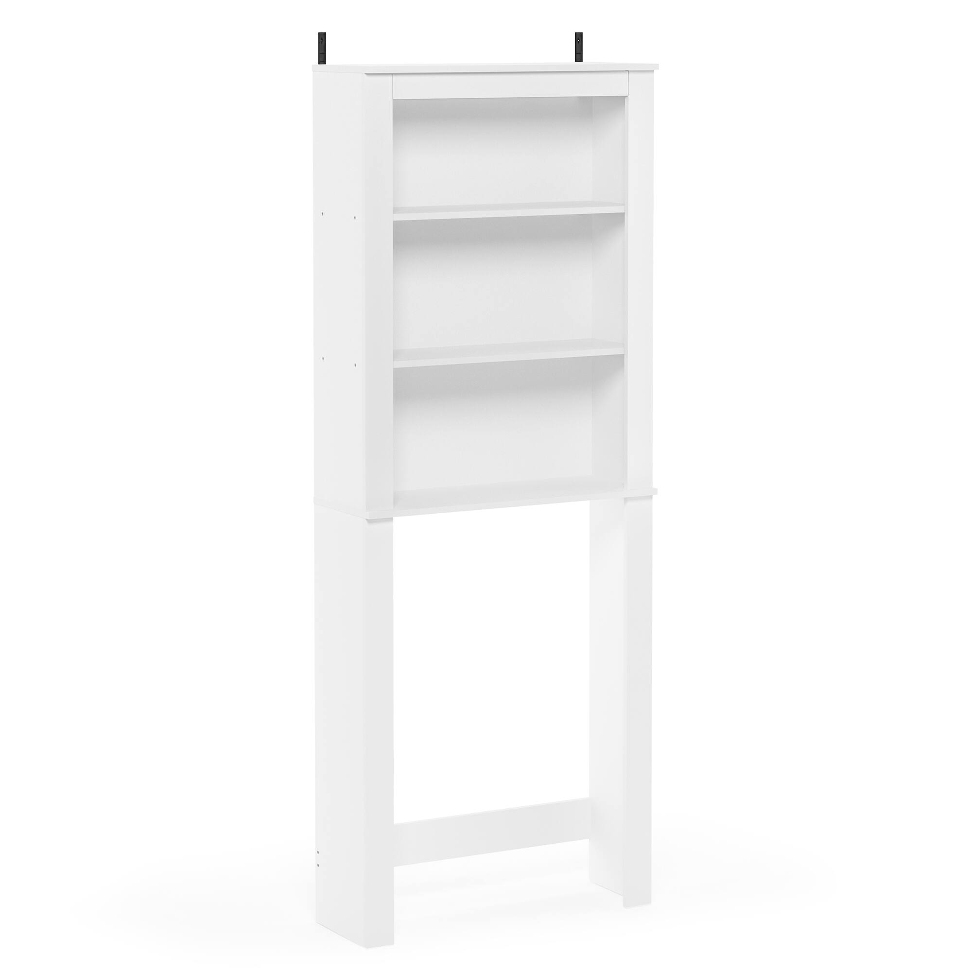 Front. Furinno - Indo Open Bath Cabinet - White.