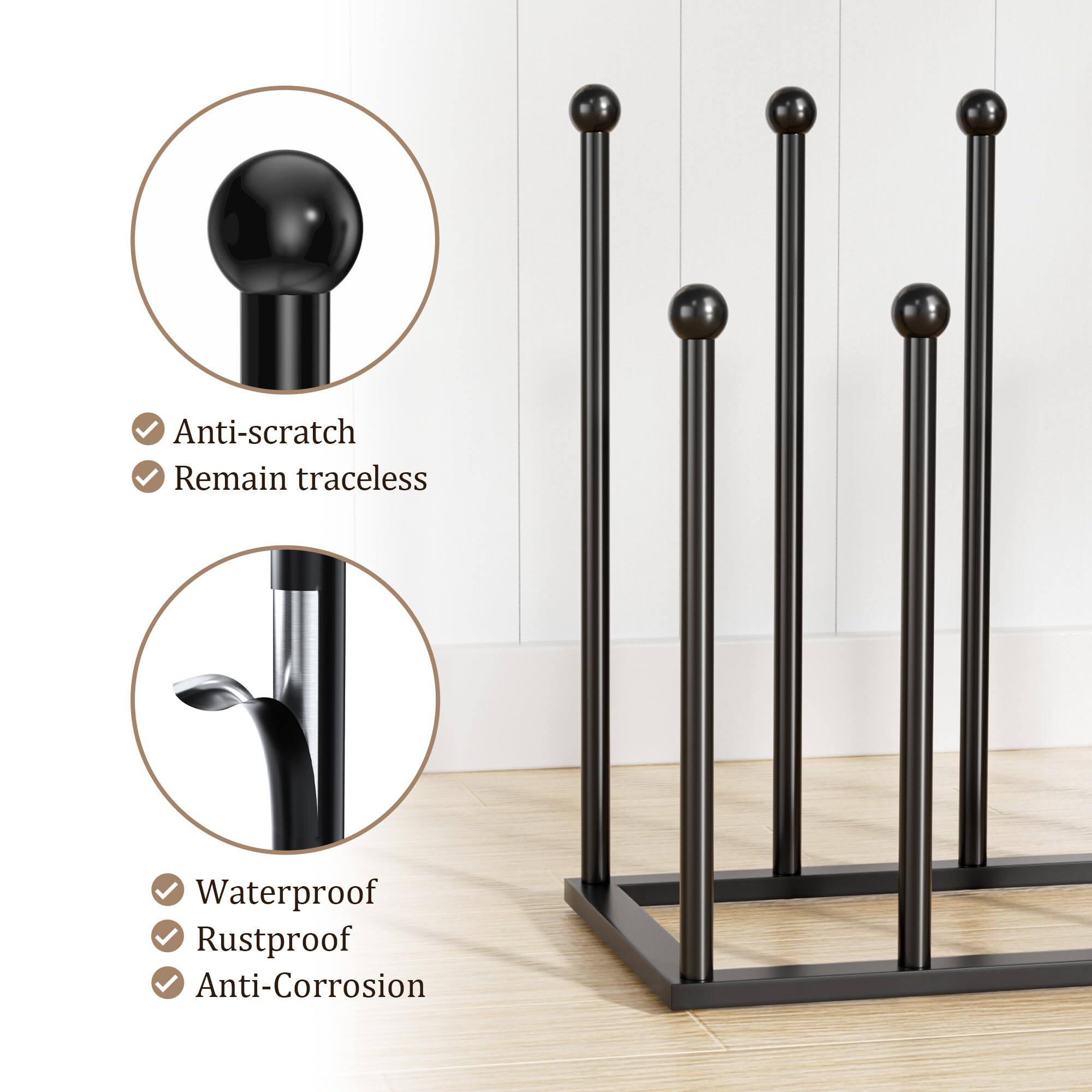 Refined Abode Design Free Standing Shoe Racks Metal Boot Rack Organizer ...