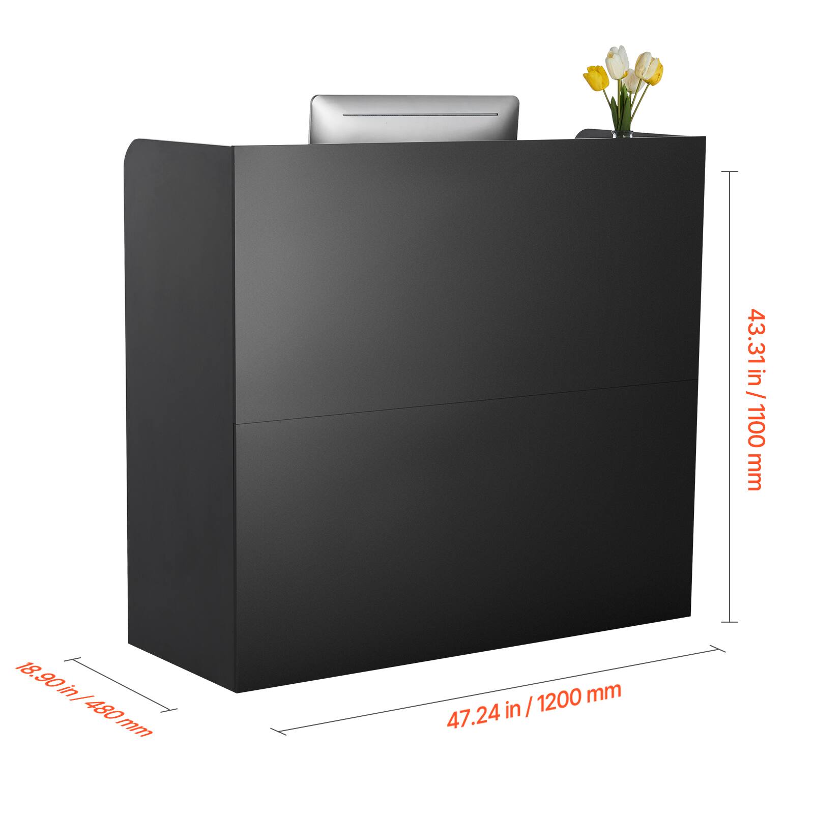 43.31 in / 1100 mm  
18.90 in / 480 mm  
47.24 in / 1200 mm