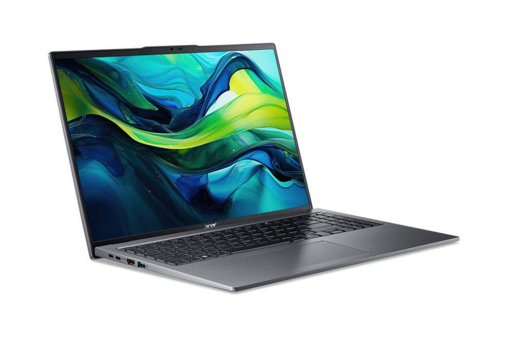 Angle. Acer - Acer Swift Go 16" Laptop 32GB RAM 1TB SSD Intel Core Ultra 9 185H 2.3GHz Touchscreen Gray (Refurbished) - Iron.