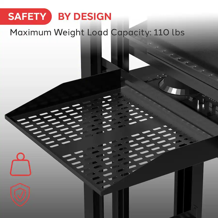 Pyle Server Rack Pyle 19 Inch 2U 2 Pack Server Rack Shelves Server Rack Mount Tray ...