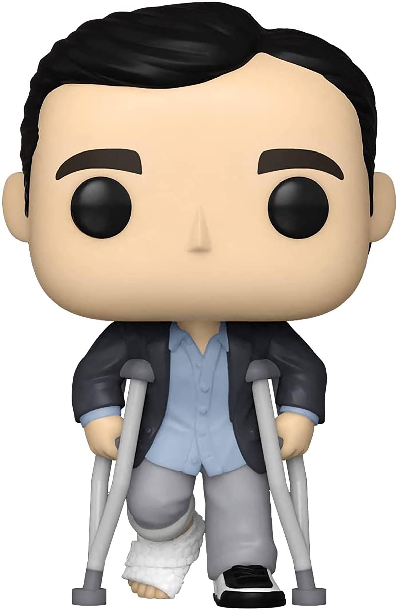 Alt View 1. Funko - The Office Funko POP Vinyl Figure | Michael Standing w/Crutches - Grey.