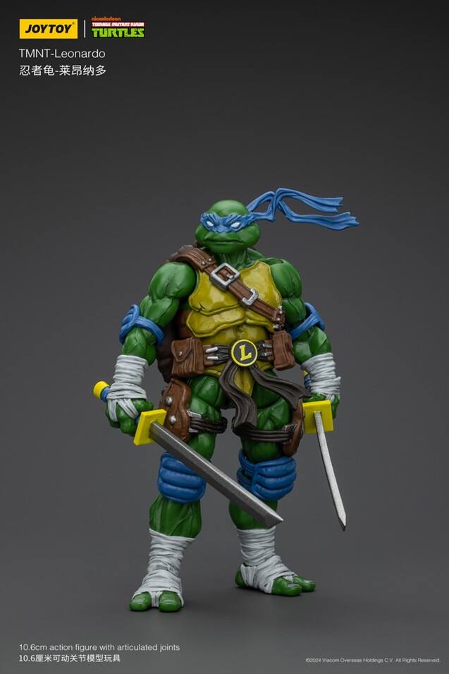 niowolodoon JOYTOY TURTLES TMNT-Leonardo - E L  
10.6cm action figure with articulated joints  
©2024 Viacom Overseas Holdings C.V. All Rights Reserved