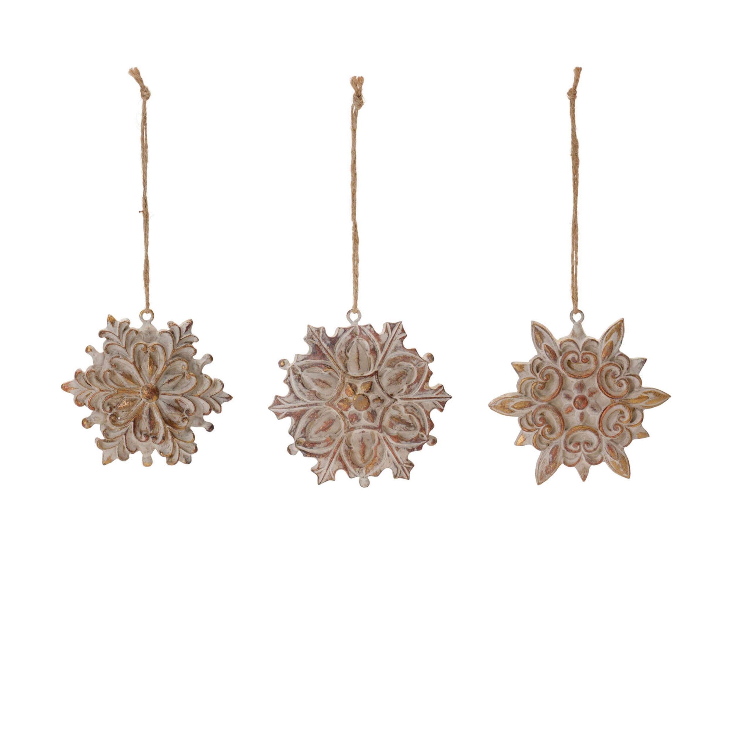 Angle. BreeBe - Snowflake Ornament (Set of 12) - Red.