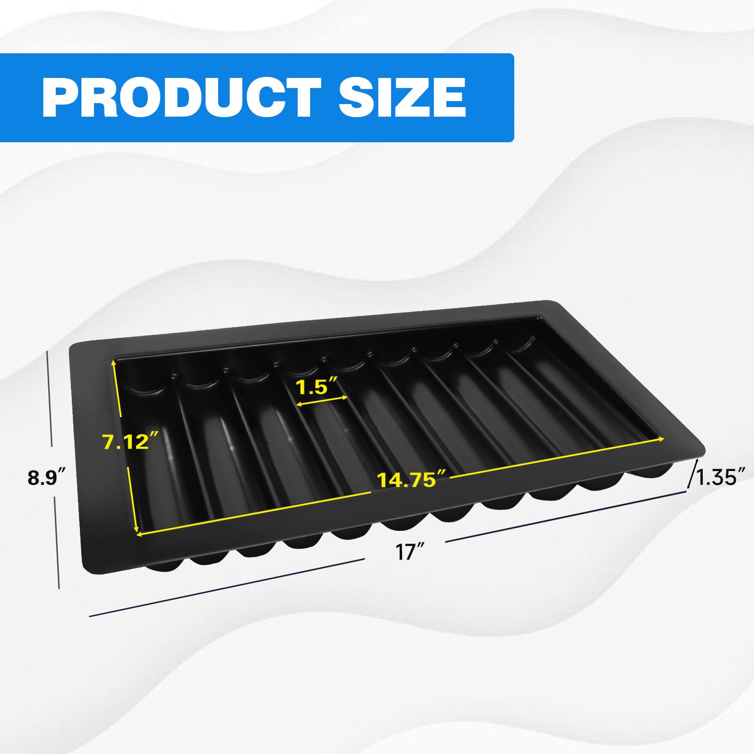 PRODUCT SIZE: 1.5", 8.9", 7.12", 14.75", 1.35", 17"