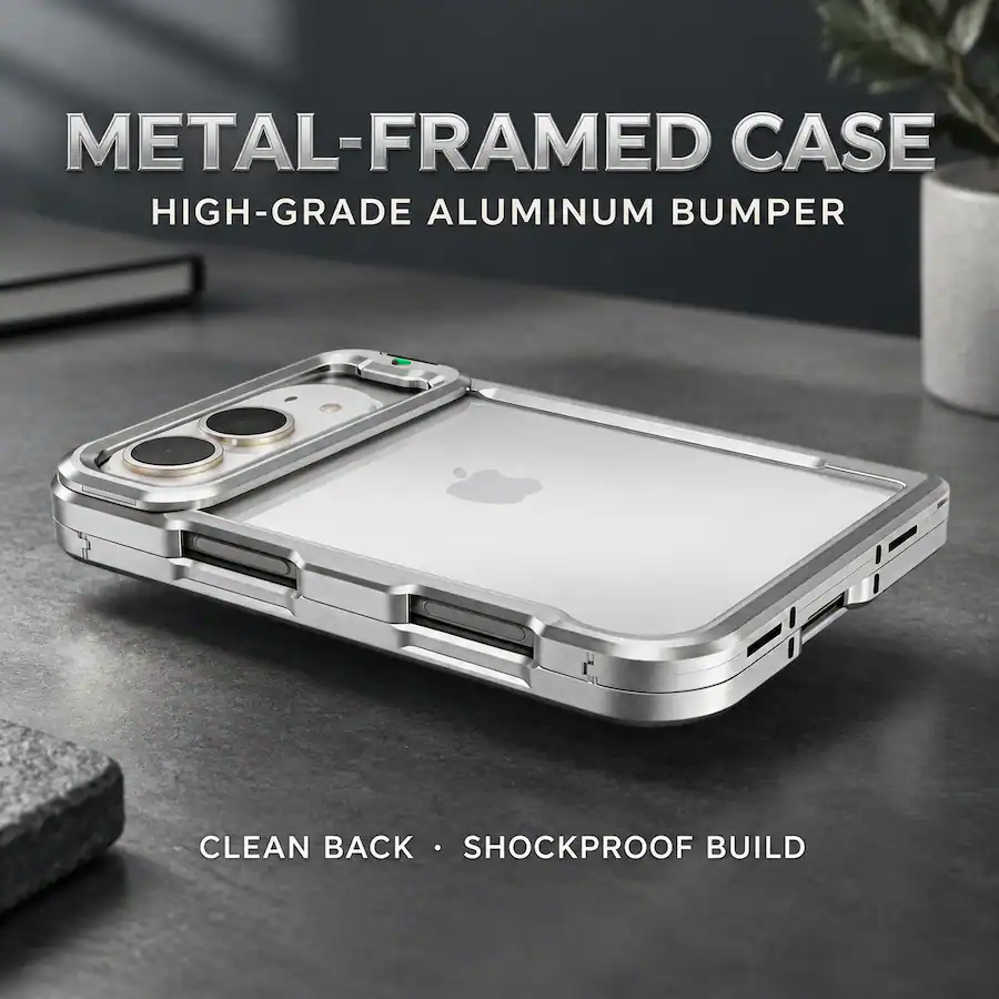 Torras Camera Lens Protector Dteck Case For iPhone Duo, Rugged Heavy Duty Aluminum Metal Frame ...