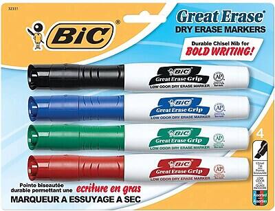 32331  
BIC Great Erase DRY ERASE MARKERS  
Durable Chisel Nib for BOLD WRITING!  
BIC Grip AP Great Erase LOW ODOR DRY ERASE MARKER  
BIC Erase Grip AP Great LOW ODOR DRY ERASE MARKER  
BIC AP Great Erase Grip LOW ODOR DRY ERASE MARKER  
Pointe biseautée durable permettant une écriture en gras  
MARQUEUR A ESSUYAGE A SEC  
4 Pointe biseautée durable permettant une écriture en gras