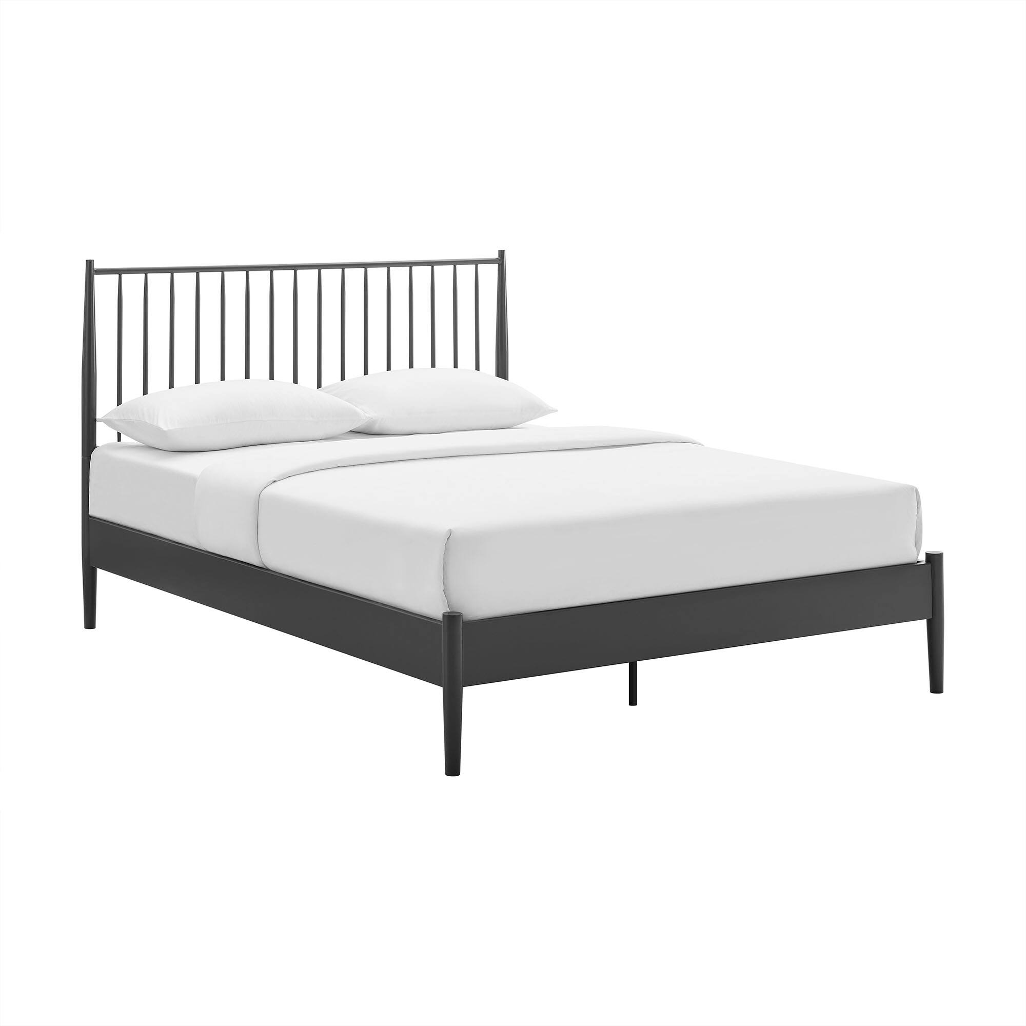 Angle. Modway - Freja Fabric Queen Platform Bed - Gray.