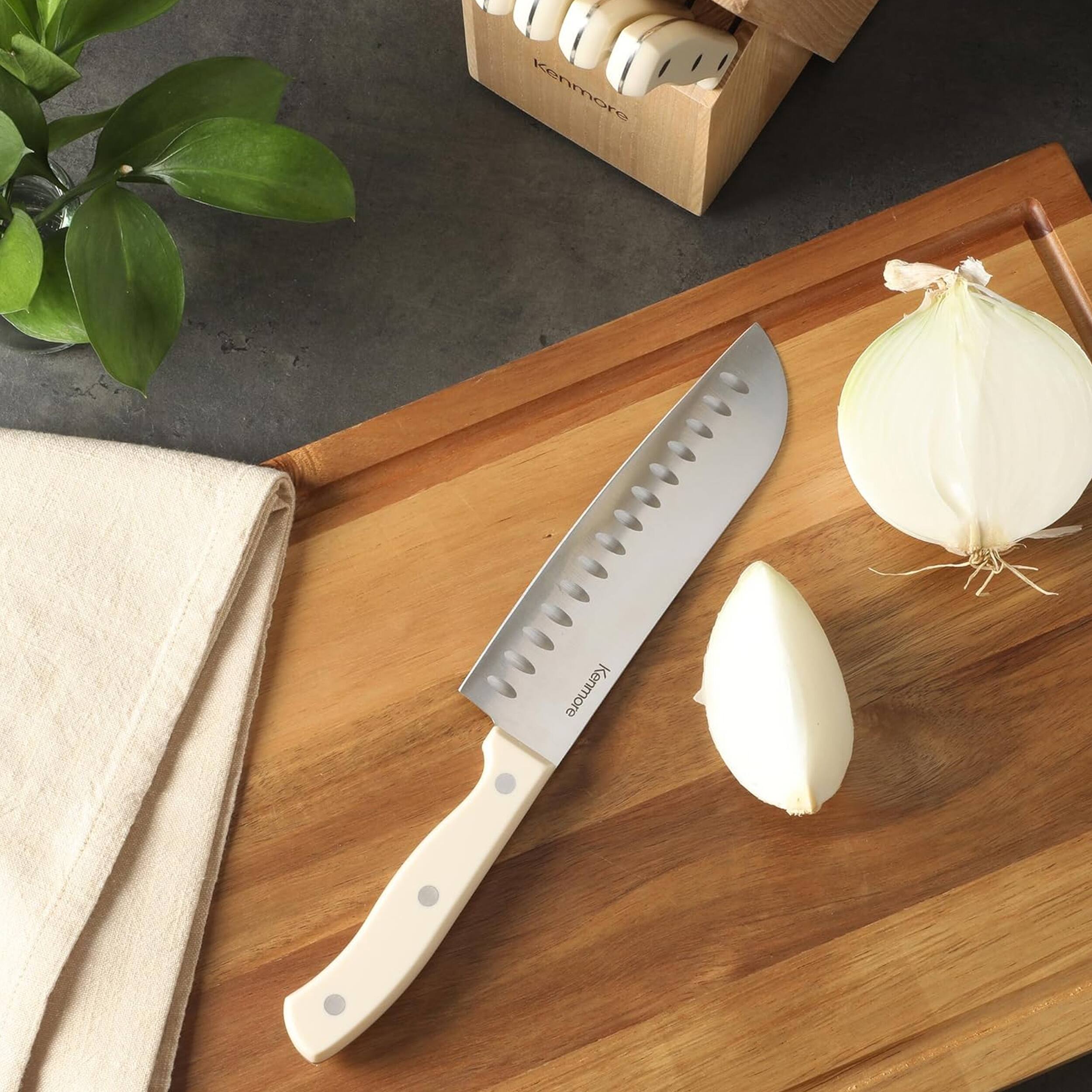 Kenmore Kane 14 Piece Stainless Steel Cutlery With Ashwood Storage ...